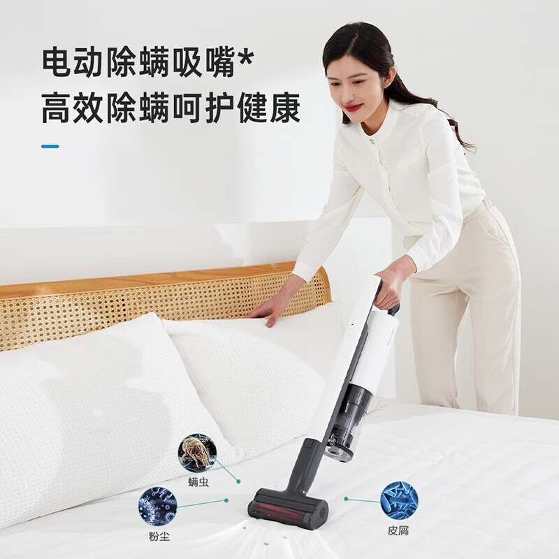 松下(Panasonic)吸尘器家用手持大吸力小型无线吸拖一体机吸拖擦地 MC-A100W高清大图