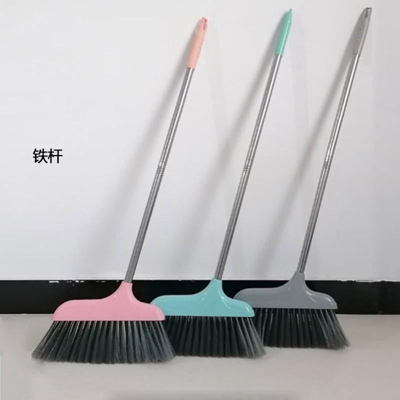 礼千初 家用塑料丝单扫把扫帚笤帚塑料清洁笤帚软毛铁杆懒人不带簸箕
