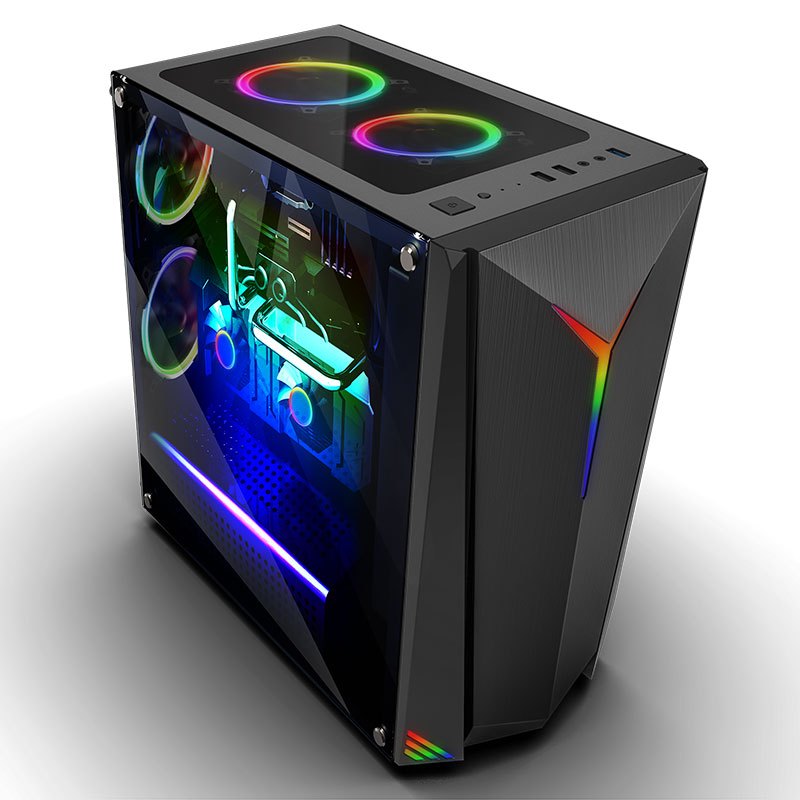 世纪之星 i7级六核至强E5 2620/GTX1050 2G独显/16GB内存/256GB固态 高效家用办公LOL 游戏电脑 台式机 组装电脑 台式电脑 电脑主机+18.5英寸平面