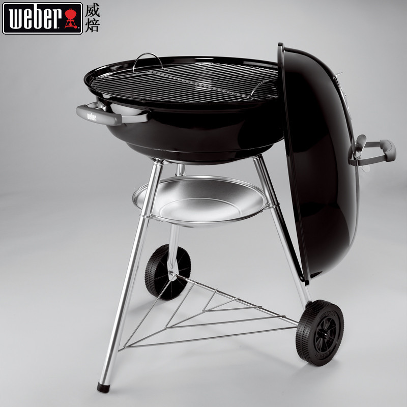weber威焙Compact Kettle简约款篝火可折叠车载美式焖烤炉·炭烧焖烤炉BBQ烤肉烤虾美食(47cm)