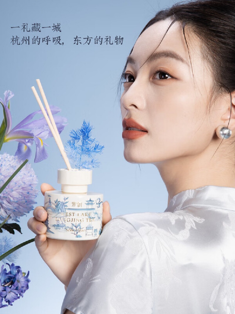 宋朝西湖十景无火香薰卧室内持久香氛高级精致伴手礼 桂花龙井120ml高清大图