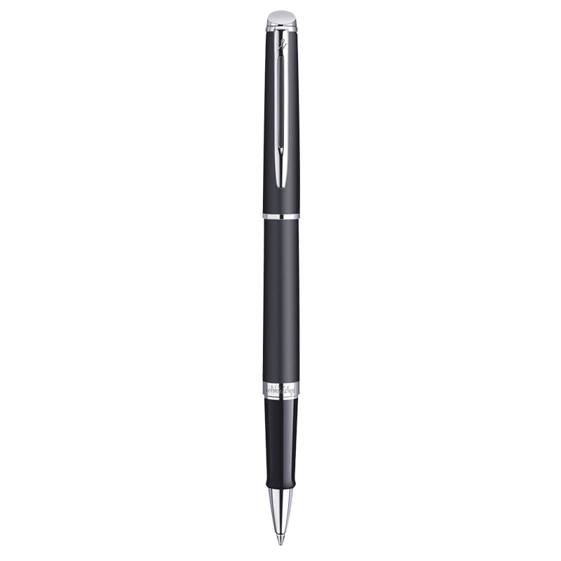 威迪文（WATERMAN）隽雅系列 磨砂黑金夹签字笔/宝珠笔