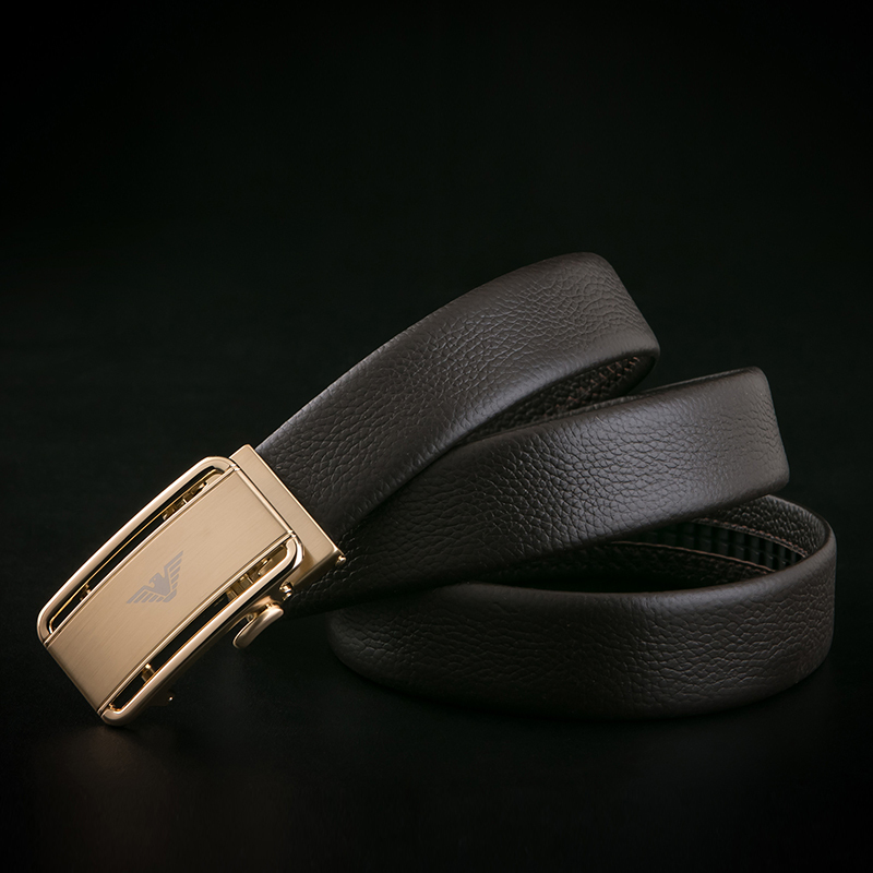 阿玛尼男装皮带腰带男真皮青年自动扣牛皮腰带 男士简约百搭裤带正品