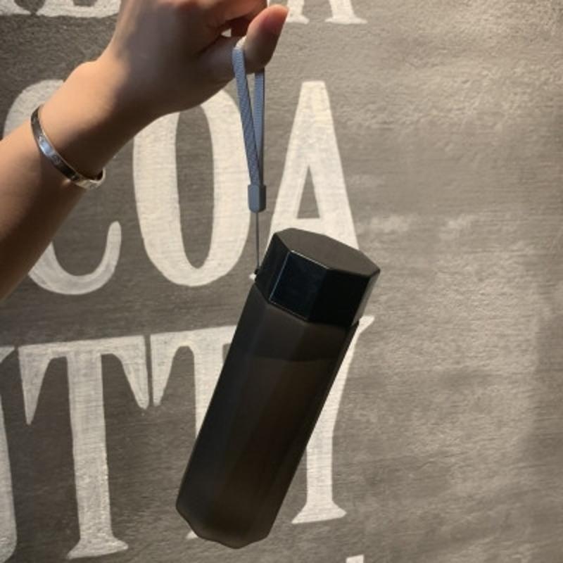 创意多边形塑料水杯女男学生磨砂韩版杯子ins潮流太空杯便携茶杯