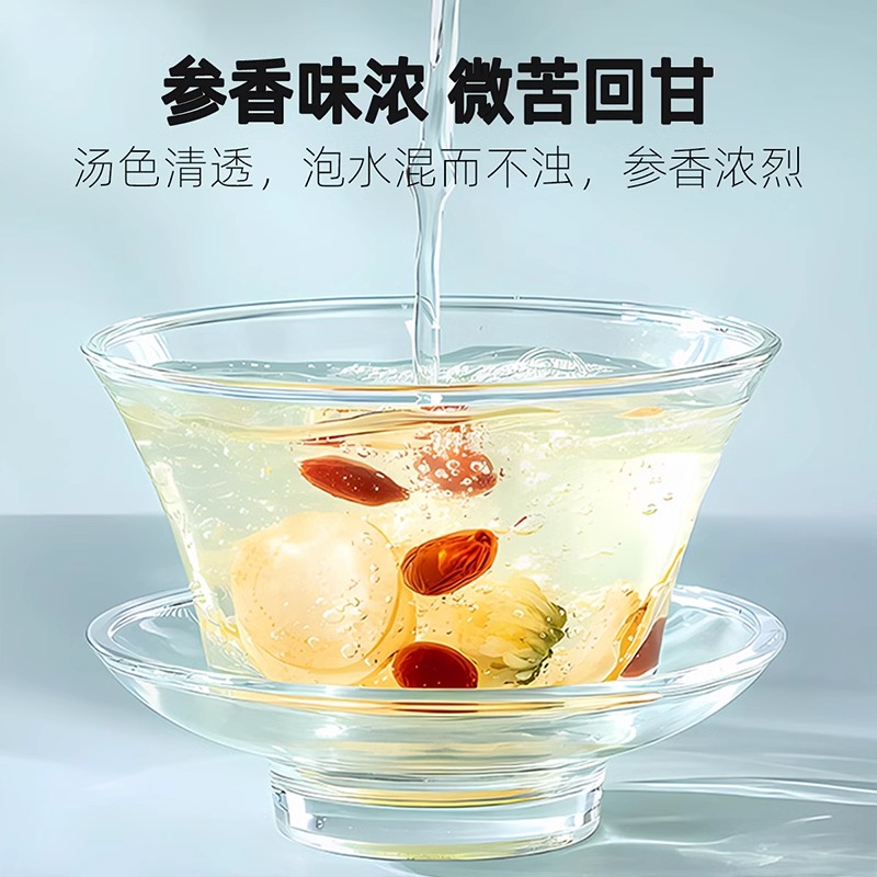西洋参12-14mm切片100g*1罐含片长白山产非人参中大片长白山西洋参片花旗参大片软支西洋参切片官方旗舰店高清大图