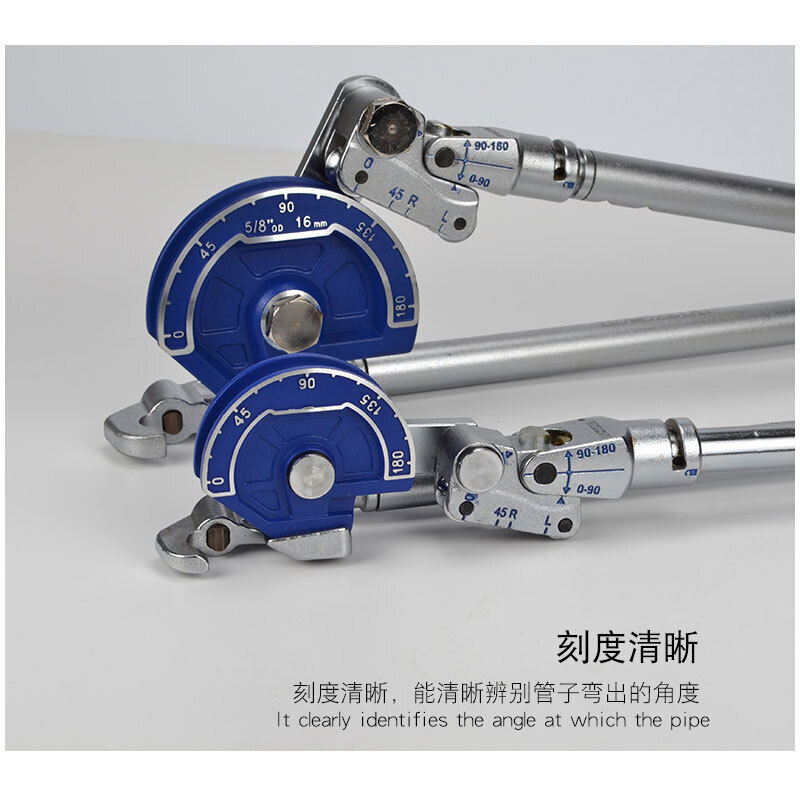弯管器 弯管器铜管铝管空调管铝塑管不锈钢pvc手动三扩管胀孔工具 180度(12mm)高清大图