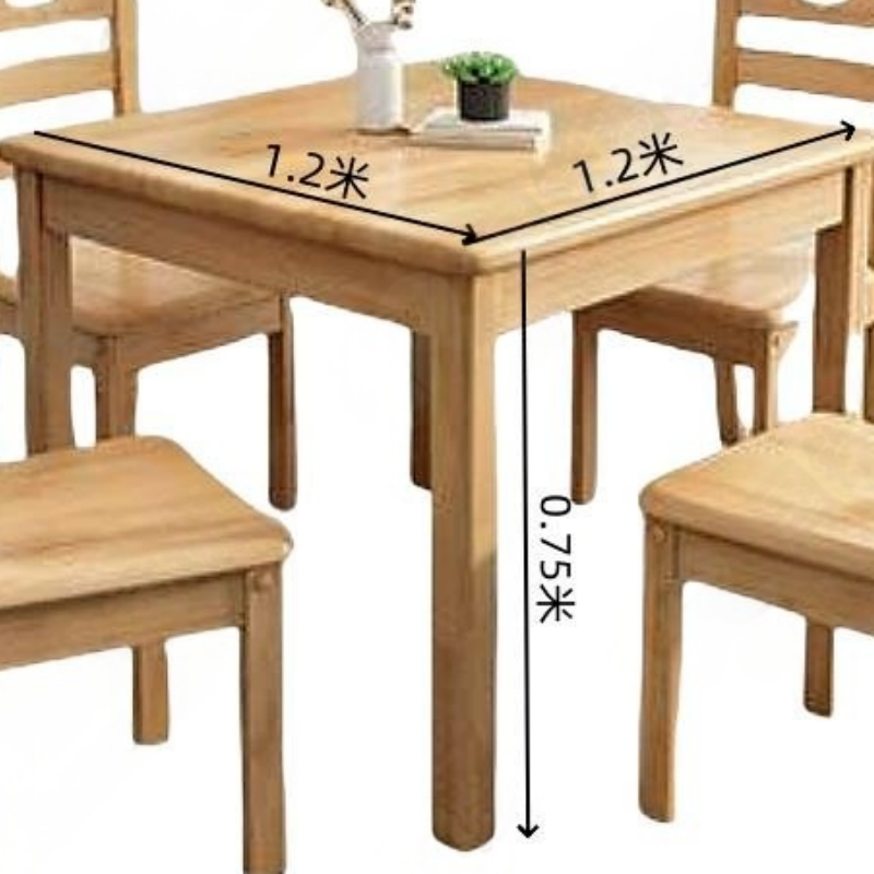 鑫龙都 方桌一桌四椅 1.2米 套高清大图