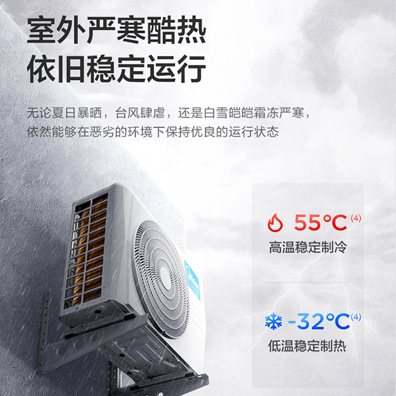 美的(Midea)1.5匹 G3系列 新二级能效 变频冷暖 壁挂式空调挂机 KFR-35GW/G3-2(SC)