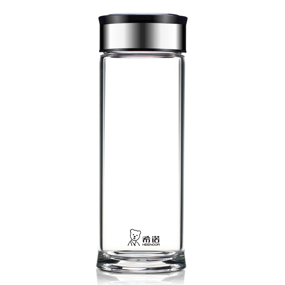 希诺玻璃杯特大容量加厚单层水杯带盖防漏运动杯子参数