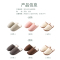 名创优品(miniso) 简约系列毛绒女士棉擦地拖鞋(灰色,41-42码)