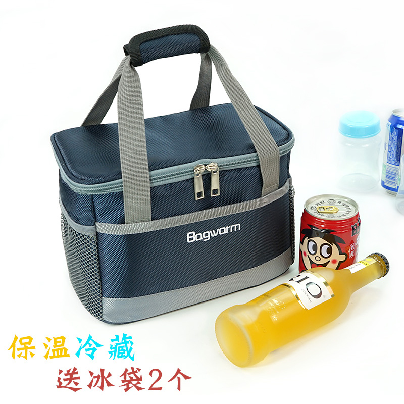 家柏饰(CORATED)上班保温饭盒袋防水小号便当包手提冷藏保鲜带饭包加厚铝箔保温袋高清大图