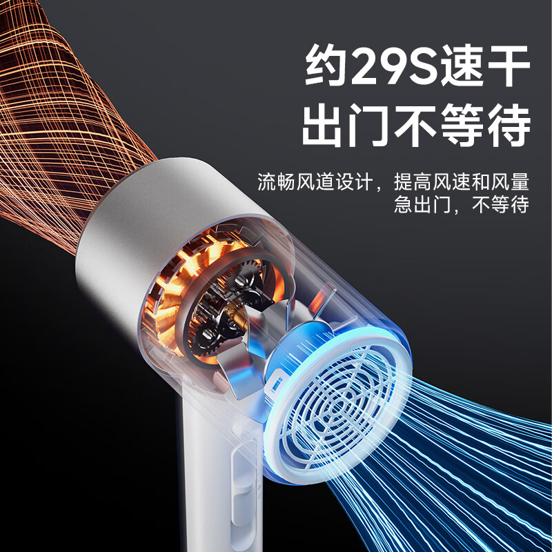 aigo爱国者大功率家用吹风筒吹风机1800W高浓度负离子电吹风ADCF-18K01高清大图
