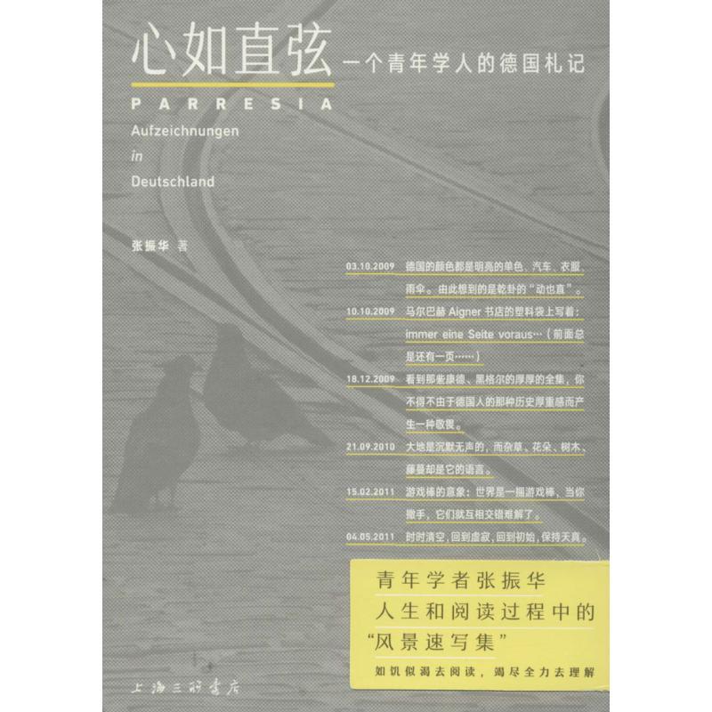 正版新书]心如直弦:一个青年学人的德国札记张振华978754265964高清大图