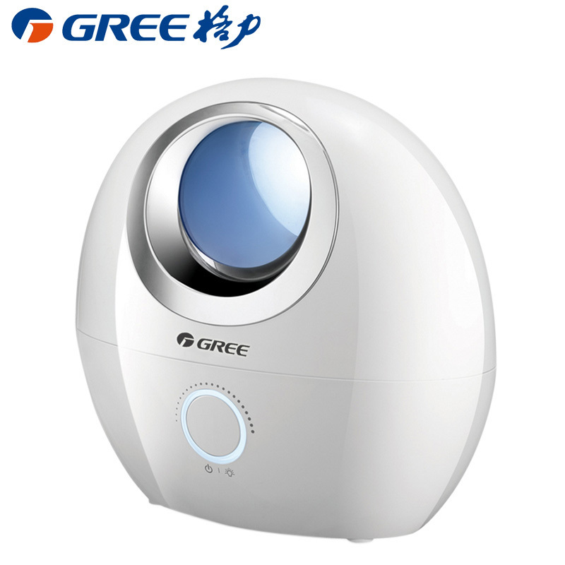 格力（GREE） SC-2002-WG 家用静音空气加湿器 2L容量 无极旋钮调节 带小夜灯香薰
