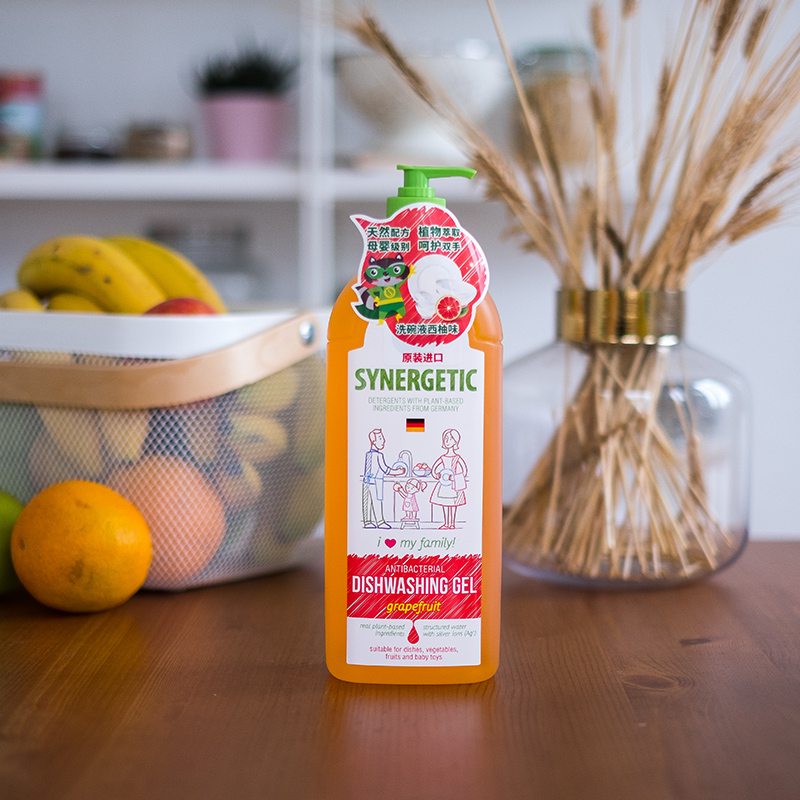 森力佳synergetic西柚洗洁精1L*2 俄罗斯原装进口餐具洗涤灵果蔬清洗剂高清大图