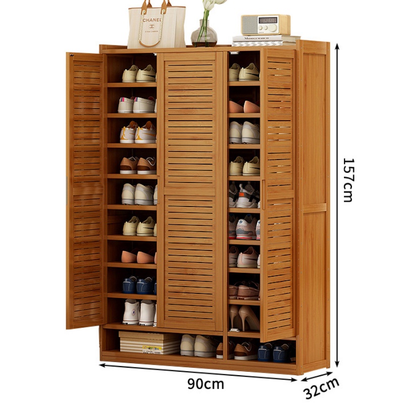 攸形鞋柜三门900*320*1570mm个高清大图