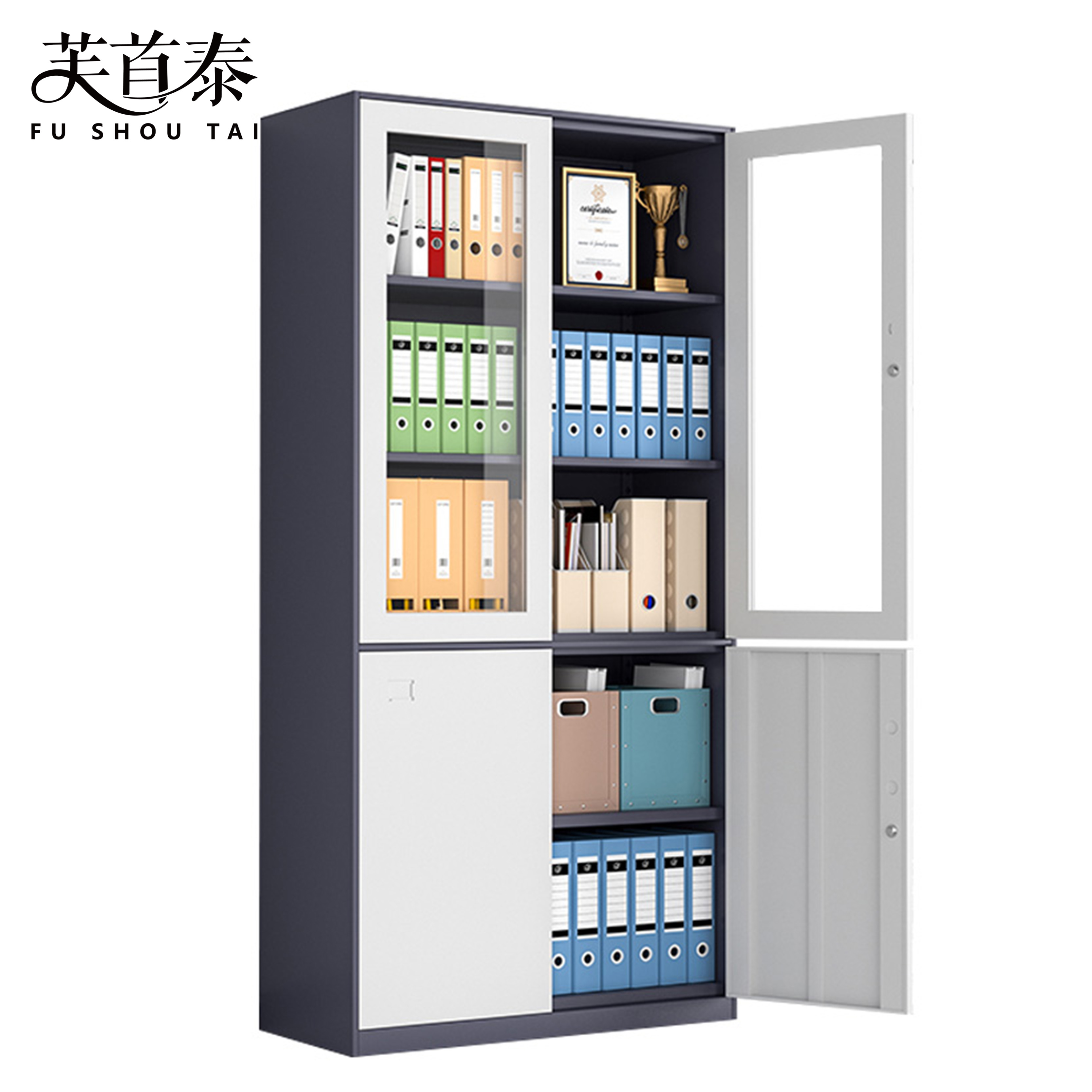 芙首泰文件档案柜大器套色900*400*1850mm台高清大图