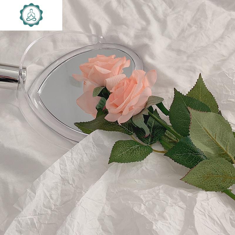 粉色玫瑰ins博主同款韩风少女心卧室装饰摆拍仿真花逼真假花香缤封后