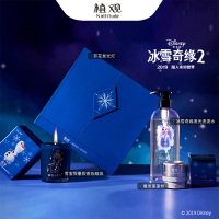 植观迪士尼冰雪奇缘洗发水套装(蓬蓬粉+ 艾莎蓬松控油洗发水+雪宝限量款蜡烛+开花发光灯)