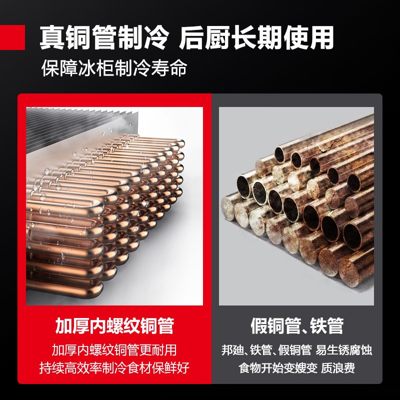 德玛仕(DEMASHI)商用四门冰柜 保鲜柜冷藏冷冻双温立式不锈钢四开门厨房冰箱 BG-900T-2W