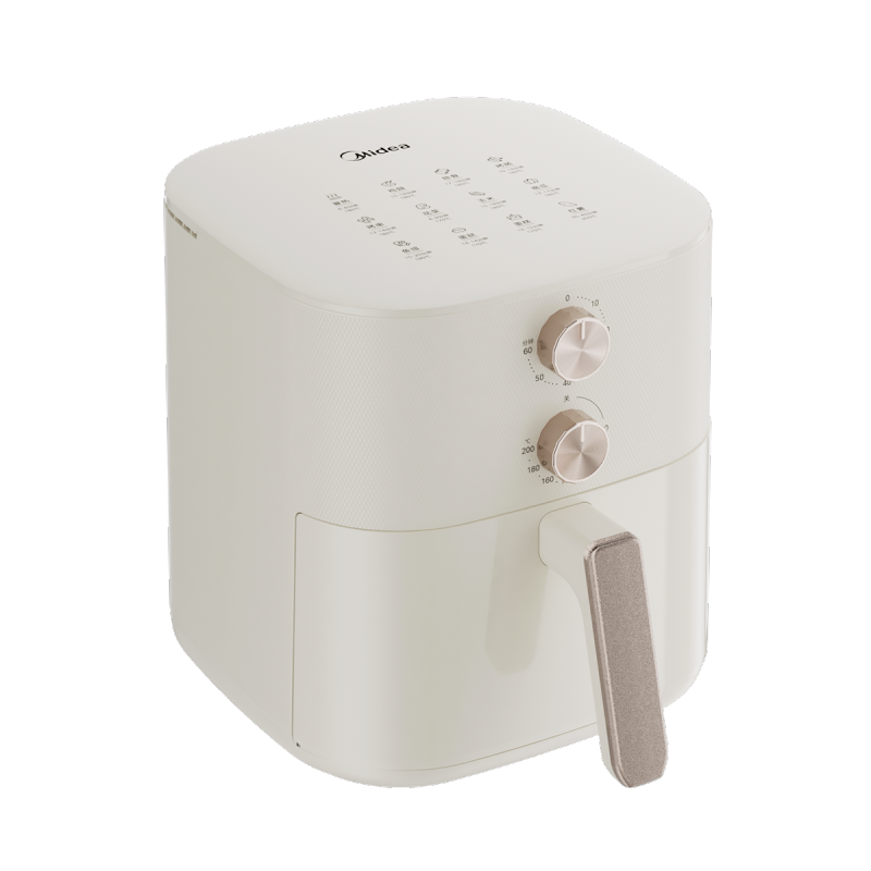 美的(Midea)空气炸锅免翻面家用大容量6L经典旋钮空气炸锅微波炉烤箱一体机蒸烤一体 MF-KZE6016高清大图