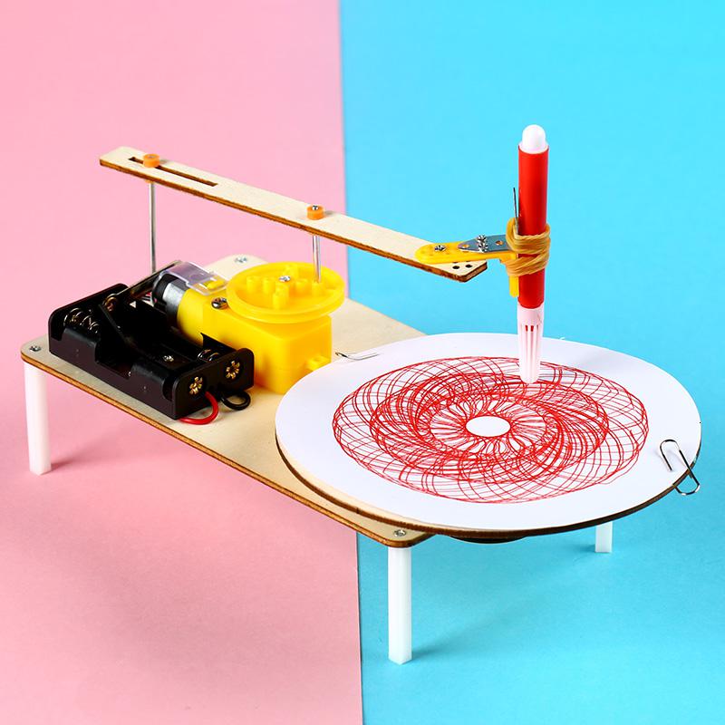 儿童科学实验玩具科技小制作diy手工材料自动绘图仪物理小发明袋装小
