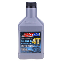 安索 (AMSOIL)（跨骑）摩托车机油 MC4QT四冲程适合豪爵五羊本田全合成SN级10W-40粘度润滑油 946ml