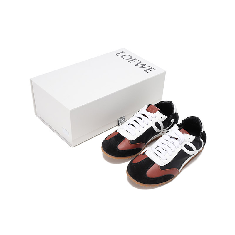 罗意威loewe女士织物牛皮革系带休闲运动鞋l815282x37