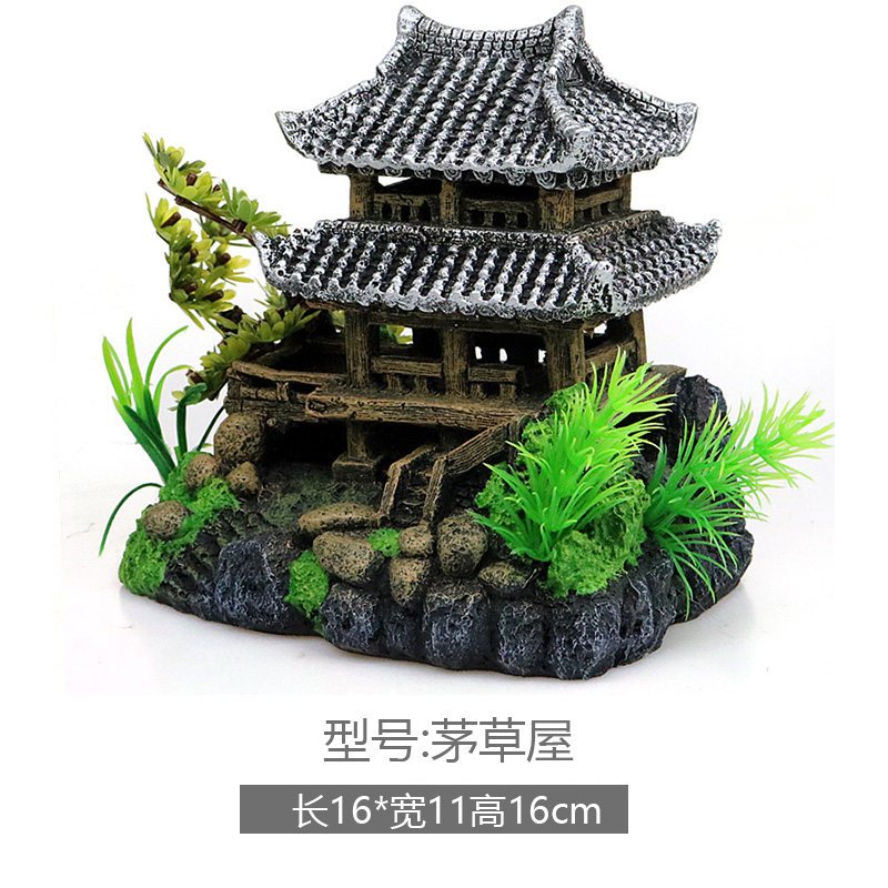 鱼缸造景装饰海绵宝宝公仔水族箱卡通树脂小摆件鱼虾躲避屋
