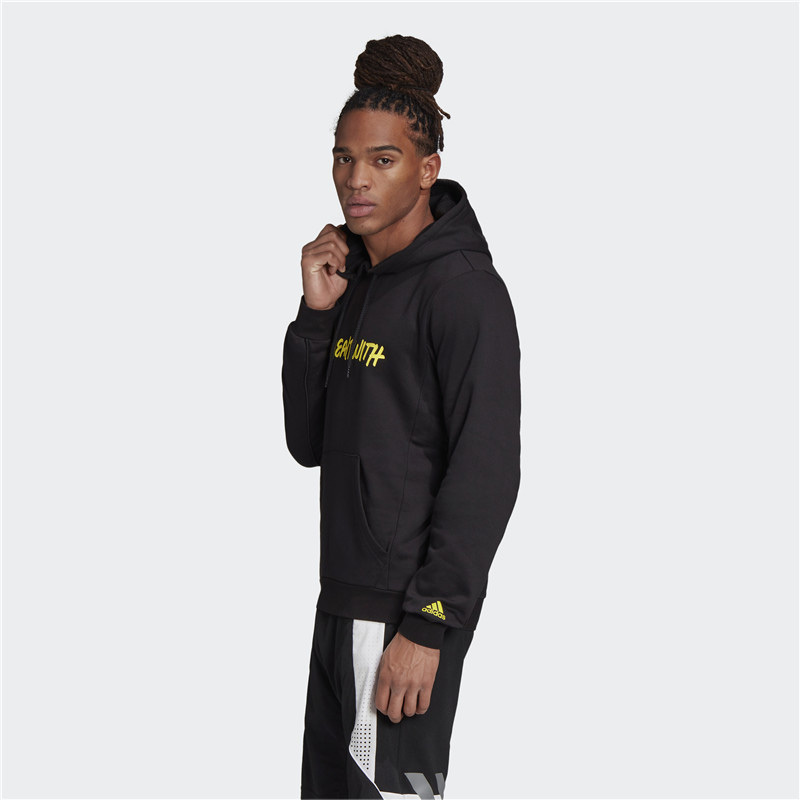 阿迪达斯adidas卫衣男2020新款利拉德篮球套头衫运动长袖GE1055