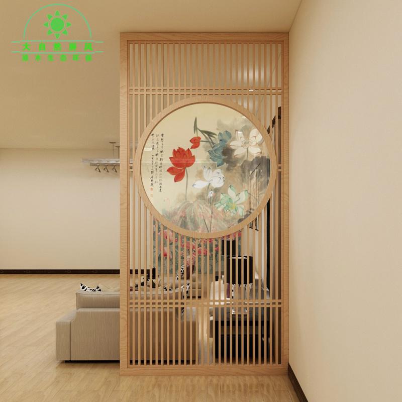 BONJEAN新中式屏风隔断墙客厅餐厅口卧室遮挡家用简约现代实木玄关座屏高清大图