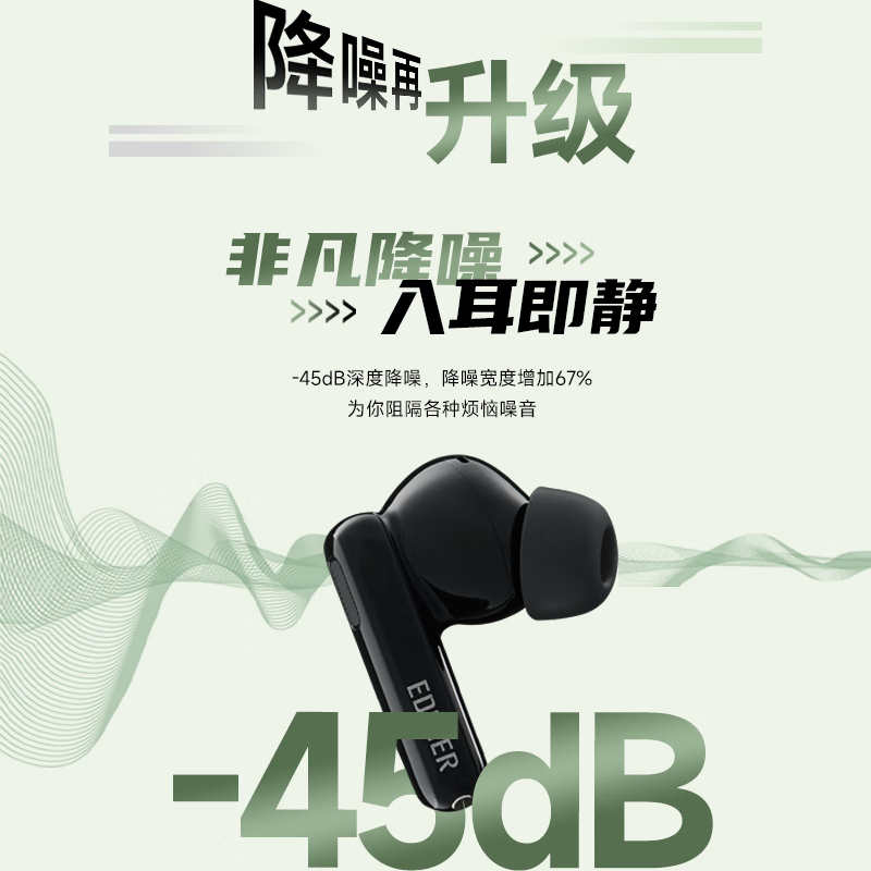 漫步者(EDIFIER)Lolli Pro3真无线主动降噪蓝牙耳机 26小时续航 快速充电 蓝牙5.3 适用苹果华为小米