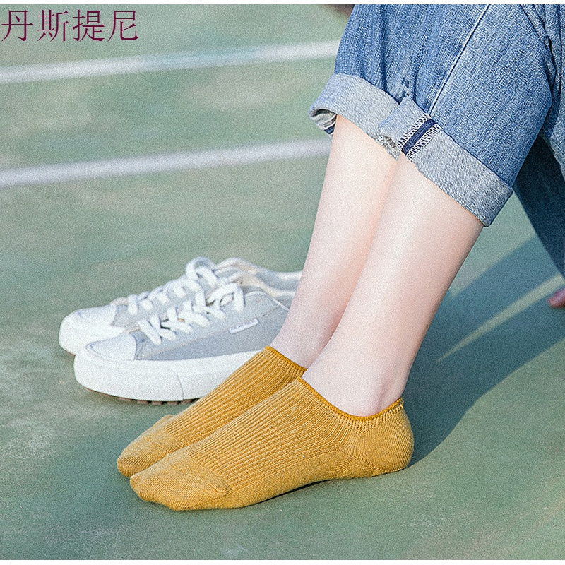 袜子女短袜浅口韩国可爱纯棉船袜女夏天低帮隐形袜套薄款硅胶防滑