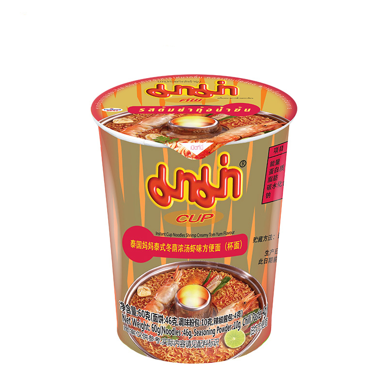 泰国妈妈(MAMA)泰式冬荫浓汤虾味方便面(杯面)60g/杯 泰国进口方便面高清大图
