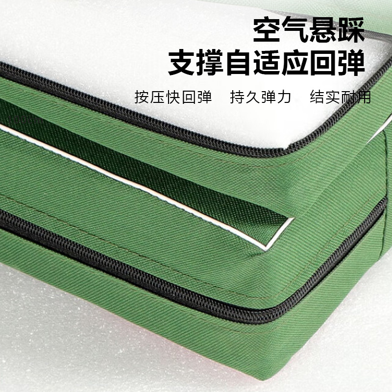 晟渊 YT1865体操垫仰卧起坐垫绿色珍珠棉有机硅布 三折体操垫高清大图
