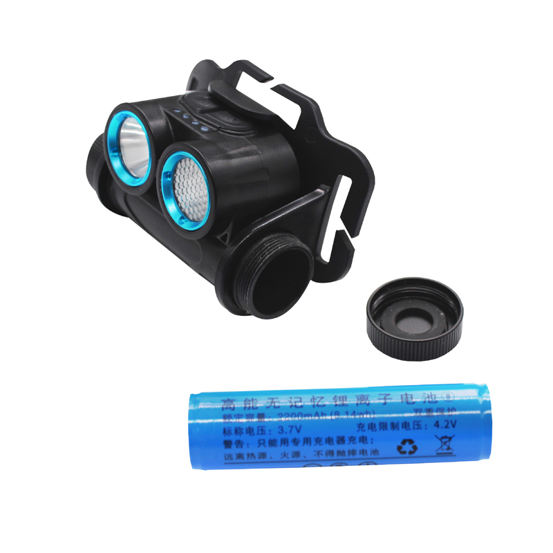 明特佳 LED双头防爆头灯 JR7103 6W工作灯(头灯) 供电方式:电池 聚光工作光时间≥8h IP66高清大图