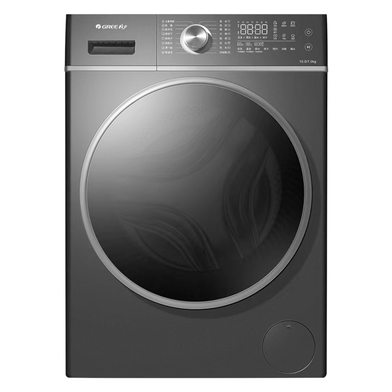 格力 (Haier) 纤净滚筒洗衣机 10kg 极净去污洗 烘护随心享 XQG100-DWB1401Dc1(珍珠黑)