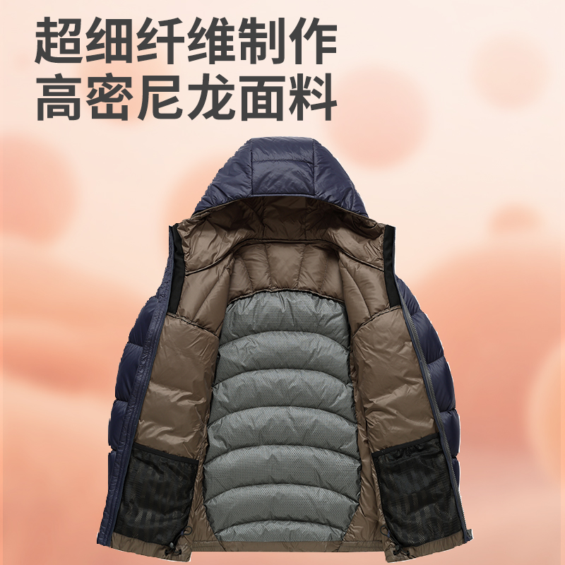 恒源祥排骨羽绒服-男女同款-琥珀黑HYX221YRF L码高清大图