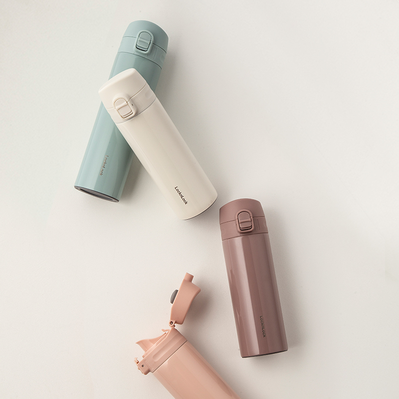 乐扣乐扣(lock&lock) 慕斯弹跳盖保温杯 316不锈钢 真空保温保冷一键