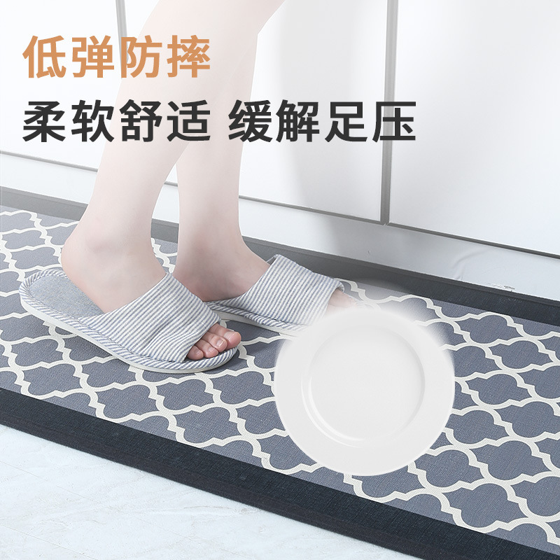 添福运 厨房地垫长条吸水吸油地垫防滑脚垫防油防水家用垫子进门仿亚麻门垫地毯厨房地垫耐脏长条吸水吸油垫子家用地毯门口脚垫高清大图