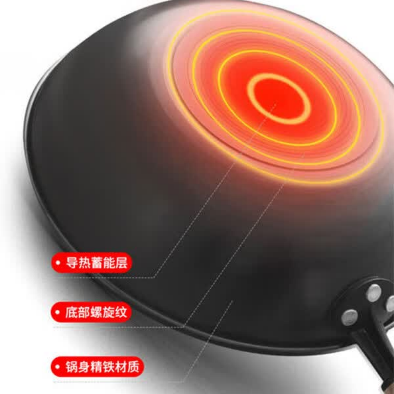 康巴赫-匠心无涂层炒锅 32cm KGZ-C32T高清大图