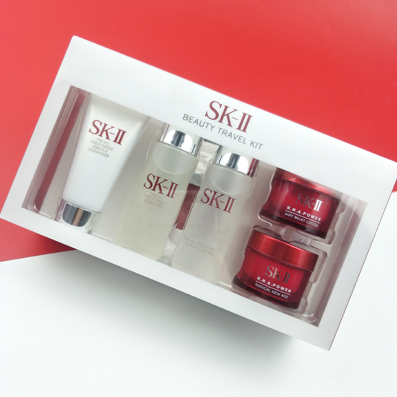 SK-II/SK2九件套装小样中样神仙水面膜清莹露洁面大红瓶面霜面部护肤套装礼盒高清大图