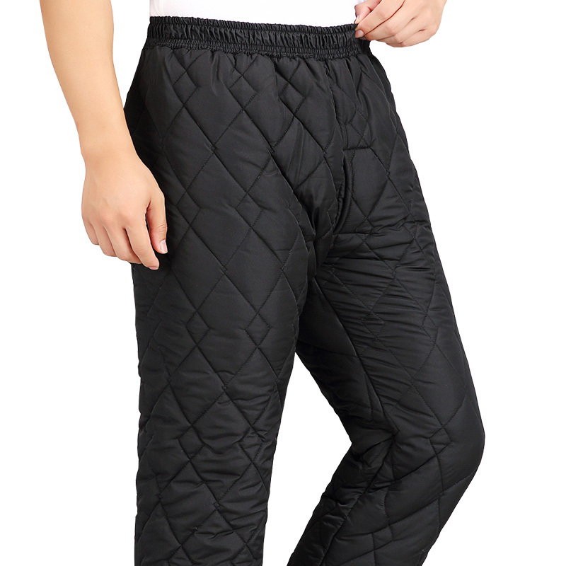 冬季中老年棉裤男加绒加厚爷爷大码松紧裤冷库防寒保暖裤老人棉裤