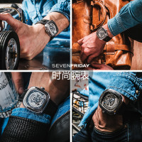 SEVENFRIDAY正品瑞表7个七个星期五男士手表皮带机械S1/01
