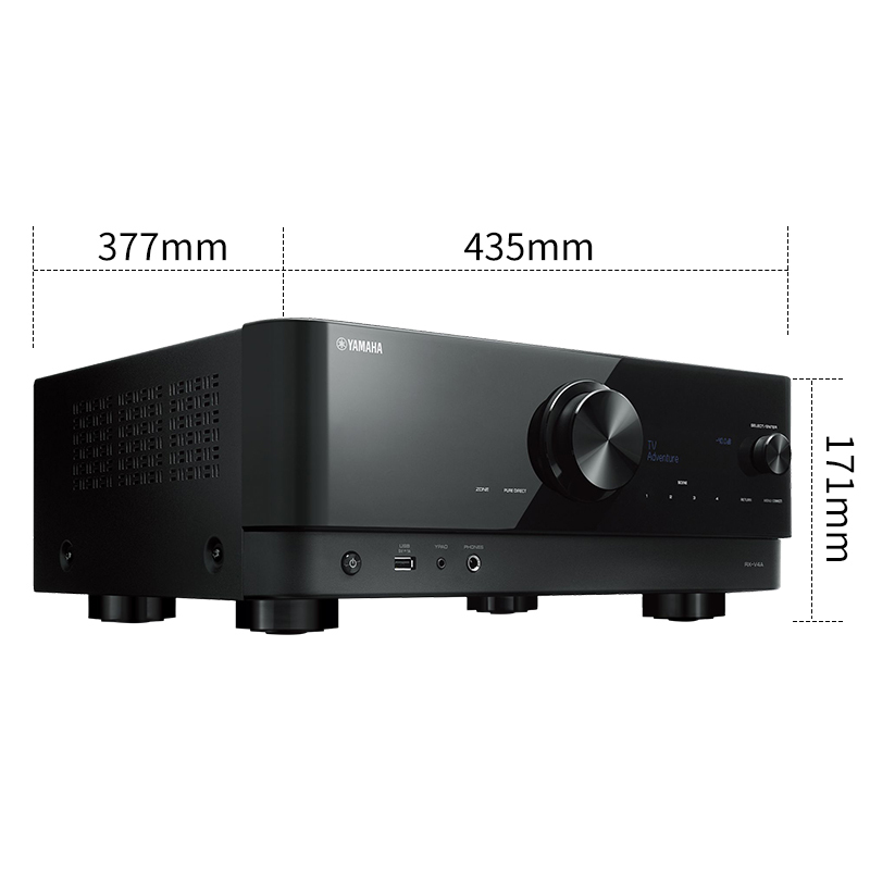 雅马哈(YAMAHA) RX-V4A 家用功放机5.2声道 蓝牙大功率 8K家庭影院AV放大器 黑色高清大图