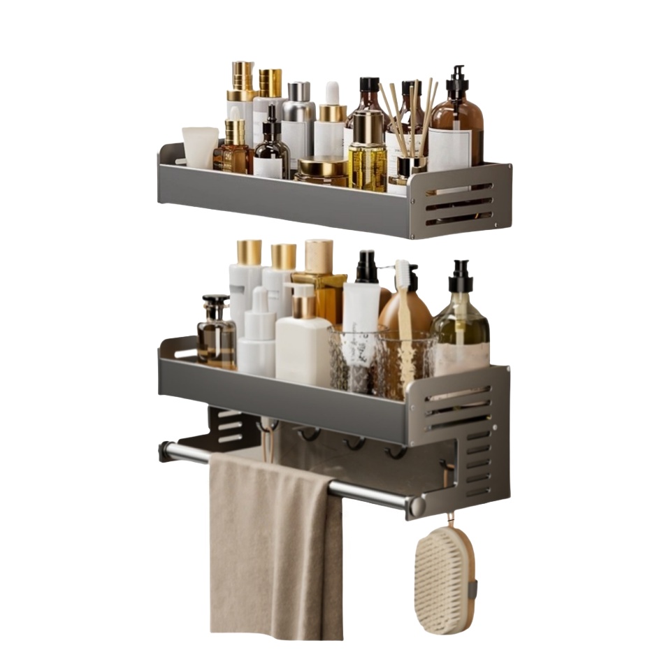 攸形 双层毛巾架30cm套高清大图