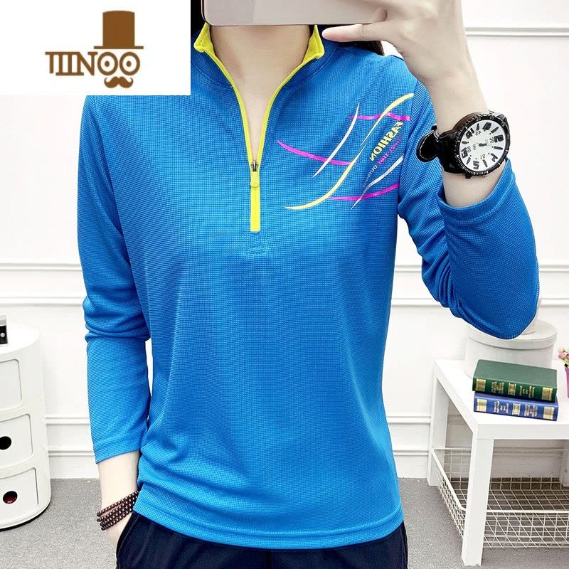 YANXU户外速干衣女长袖装徒步运动跑步t恤衫登山服装男款快干上衣图片