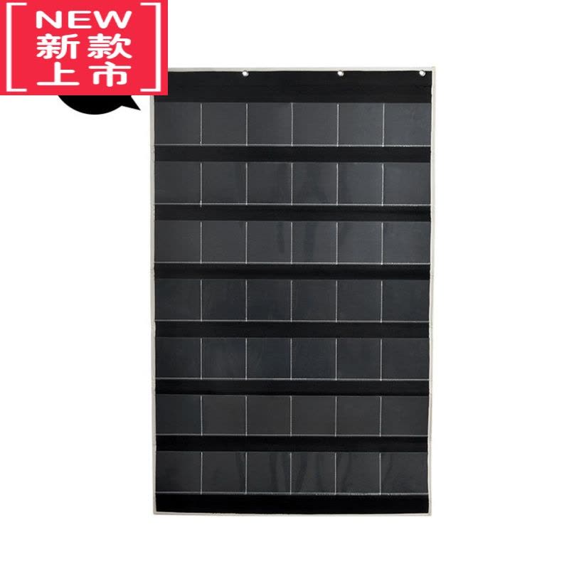 可莉允幼儿童早教教具识字卡挂袋英语闪卡收纳袋门后墙挂式晨检卡片透明图片