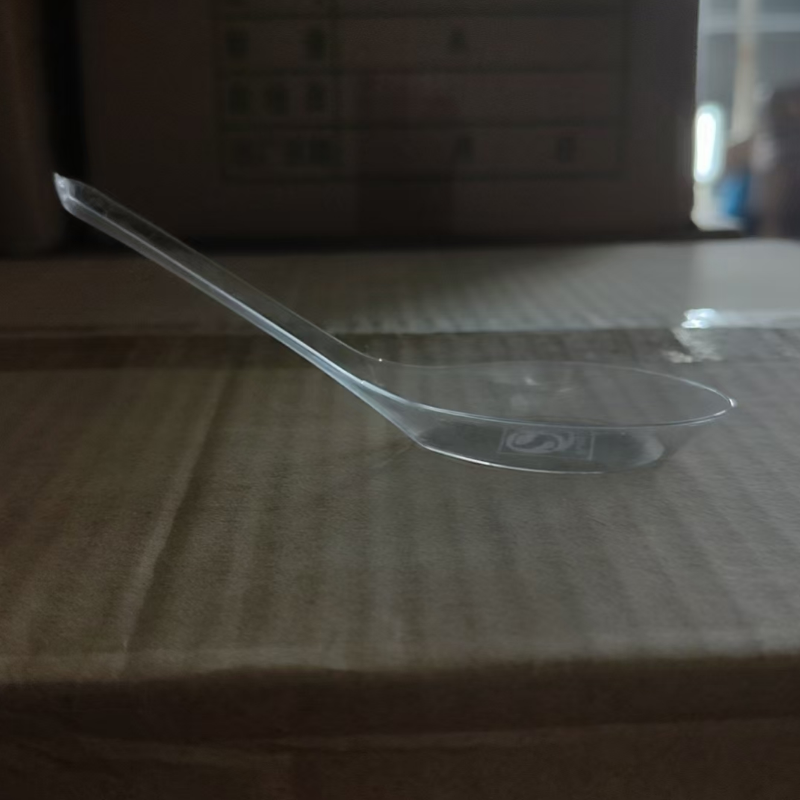 益美洁 一次性塑料小勺透明加厚外卖打包勺 900个/件高清大图