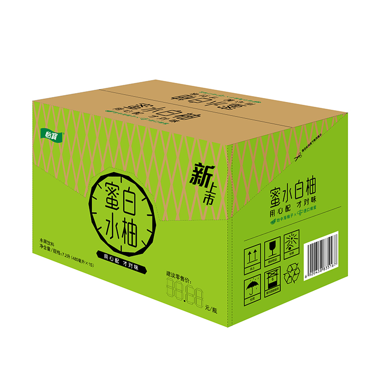 怡宝 蜜水白柚水果饮料 480ml*15整箱装